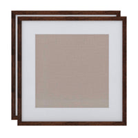 Decent Living Solid Wooden Picture Frame - 24" x 24" - Walnut Colour - 2 Pack-Material: 100% Natural Solid Wood (Okan / Teak)