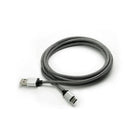 LBT 7ft USB A To Type C  Cable, Metal Connector, Black/White-Don't have to worry about tangled cables anymore, 7 Feet cable is knot-free.