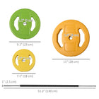 Soozier 44lb Barbell Weight Set-Non-slip grip, so you can firmly hold the bar when exercising