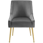 Modway Discern Pleated Back Upholstered Performance Velvet Dining Chair - Grey-Non-Marking Foot Caps