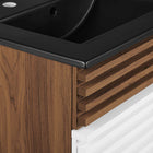Modway Render 24" Bathroom Vanity - White/Walnut/Black-Assembly Required
