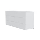 Nexera James 6 Drawer Dresser Chest - White-6 storage drawers on metal slides