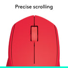 Logitech M280 Wireless Mouse - 3 Buttons - Red-Smooth Cursor Control: Experience precise tracking (up to 1000 DPI) and easy text selection with this wireless mouse for laptop, thanks to the improved Logitech Advanced Optical Sensor