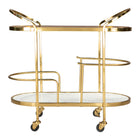 Zuo Antalya Bar Cart - Multicolor-Top and bottom shelf: 30.9" W x 15.2" D
