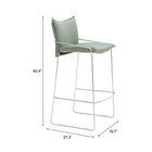 Zuo Pola Barstool - Green-3 year limited warranty