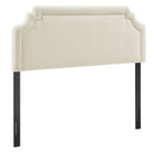 Modway Magnolia Upholstered Fabric Queen Size Headboard - Ecru-Woven Slub Weave Fabric Upholstery