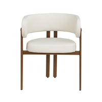Brassex Bailey Visiting Chair - Set of 2 - Cream-Includes: 2 dining chairs