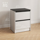 HOMCOM Nightstands for Bedroom - White - Set of 2-Includes an anti-tip kit, ensuring extra safety for your family