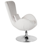 Flash Furniture Egg Series Leather Side Reception Chair - White-White LeatherSoft Upholstery