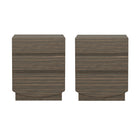 Manhattan Comfort Ardea 20" Contemporary 3-Drawer Nightstand - Walnut-Easy assembly with included hardware and instructions