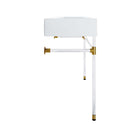 Modway Redeem 40" Acrylic Wall-Mount Bathroom Vanity - Clear/White-Single Faucet Hole