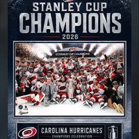 Frameworth Carolina Hurricanes 2026 Stanley Cup Champions: Ice Design PhotoGlass Framed Photo - 18" W x 22" H-Officially licensed NHL and NHLPA photo: Carolina Hurricanes 16x20 PhotoGlass Frame 2026 Stanley Cup Champions Ice Design for Carolina Hurricanes fans and collectors