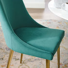 Modway Viscount Modern Accent Performance Velvet Dining Chair - Teal-Durable Stain-Resistant Fabric