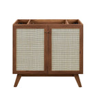 Modway Soma 36" Bathroom Vanity Cabinet - Walnut-Wood Grain Finish