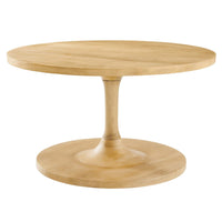Modway Lina Round Wood Coffee Table - Oak-Solid Mango Wood