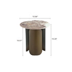 Manhattan Comfort Monica 19.68" Modern Glam End Table - Gold-Features Modern Stainless Steel Base