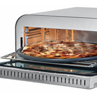 Salton Pizzadesso Professional Air Fryer Pizza Oven with Peel - Stainless Steel-15 pre-programmed cooking functions: air fry, roast, broil, toast, bagel, bake, warm, defrost, ferment, dehydrate, frozen pizza, veggies, fries, wings, and cake. 