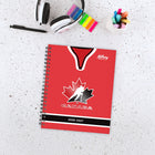 Hockey Canada 2026-2027 Weekly/Monthly planner - 11" H x 9" W - Red-Interior double sided poly pocket hold all your notes and papers