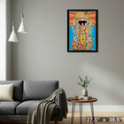 Jimi Hendrix Bold As Love Poster with Gold Vinyl - Framed Print - 27" x 38"-Ready to hang - arrives fully assembled