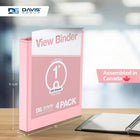 Davis Group Economy 1" 3-Ring View Binder - Assorted - 4 Pack-1"