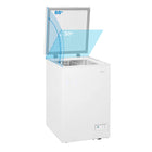 Danby 3.5 cu. ft. Square Model Chest Freezer-Storage Basket: 1 moveable wire storage basket for smaller, frequently used items