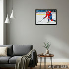 Alexander Ovechkin Washington Capitals Shooting - Framed Canvas - 31" x 22"-Ready to hang - arrives fully assembled