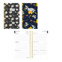 Blueline 2026 Blossom Weekly Pocket Planner with Poly Cover - 6" x 3-1/2" - Assorted Designs - Bilingual-12-Month: January 2026 to December 2026