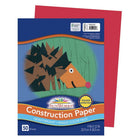 Prang Construction Paper - Holiday Red - 9" x 12" - 50 Sheets-Heavyweight groundwood construction paper