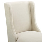 Modway Baron Upholstered Fabric Counter Stool - Beige-Assembly Required