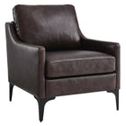 Modway Corland Leather Armchair - Brown-Mid-Century Modern Armchair