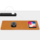 General Supply Goods + Co PU Leather Qi Charging Mouse Pad - Cognac-Charging Frequency: 110-148 KHz
