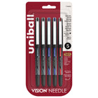 uni-ball Vision Needle Rollerball Pens – 0.5mm – Assorted Colors – 5 Pack-Rollerball Pens