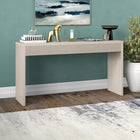 Hudson&Canal Lawrence 55"W Console Table - Alder White-Finished in wood-look alder white