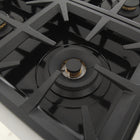 Kucht 48" KFX-X Series Pro Style Natural Gas Range - Stainless Steel/Black-Liquid propane convertible