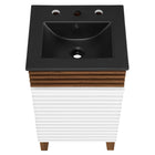 Modway Render 18" Bathroom Vanity - White/Walnut/Black-8