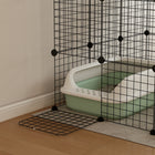 PawHut Indoor 4 Tier Cat Cage with Hammock and Doors - Black-Includes three jump platforms and ramps for climbing 