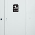 Cosco ADA Restroom Wheelchair Accessible Indoor Wall Sign - 6" x 9" - Black & White - French Text-Designed for indoor use, the 6" x 9" size is ideal for mounting on walls near accessible restroom entrances