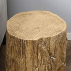 HOMCOM Concrete Finish Side Table - Natural Brown-Colour: Natural Brown 
