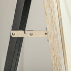 HOMCOM Full Length Mirror Standing Leaning Wall - 53.3" W x 162.6" H - Brown-Materials: Glass, MDF 