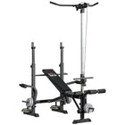 Soozier Adjustable Weight Bench with Pulley System-All-in-1 design enables comprehensive strength training in a spot