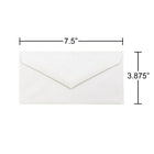 JAM Paper Monarch Envelopes, 3.88 x 7.5, Strathmore Bright White Wove with V-Flap, 500 Pack (195201H)-Pack includes 500 envelopes