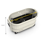 Permasteel Garden Bed with Self-Watering System - Ivory-Powder Coated Steel bottom tray for storage
