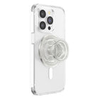PopSockets PopGrip For Magsafe Round With Adapter Ring - Clear Glitter-Slide off the grip for wireless charging