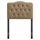 Modway Annabel Stain-Resistant Performance Velvet Twin Headboard - Taupe-Dense Foam Padded Headboard