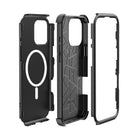 TUFF8 iPhone 16 Pro Impact+ Three layer Protective Case with Holster-Screen & Camera Protection: Designed with a raised lip for the lens and bezel of the screen to protect your camera, flash, and screen against scratches when placed face down