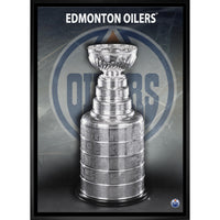 Edmonton Oilers Stanley Cup - Framed Canvas - 22" x 31"-Premium canvas print with gallery-wrapped edges