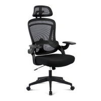 TygerClaw Ergonomic Mesh Executive Chair with Adjustable Arms and Headrest-Breathable mesh back and fabric seat keep you cool and comfortable for hours