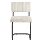 Modway Parity Boucle Dining Side Chairs - Black/Ivory - 2 Pack-9