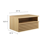 Modway Render Wall-Mount Nightstand - Oak-Smooth Wood Grain Laminate