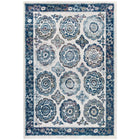 Modway Entourage Odile Distressed Floral Moroccan Trellis Area Rug - 5 ft W x 8 ft L - Ivory/Blue-Distressed Vintage Floral Moroccan Trellis Area Rug